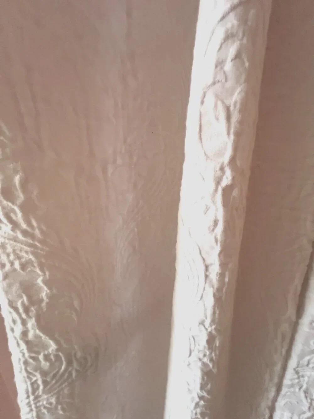 Shabby Chic MATELASSE Shower Curtain White 100% Cotton Ruffle 70” x 64
